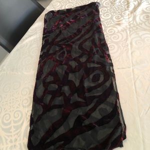 Chico's silk blend burnt out scarf